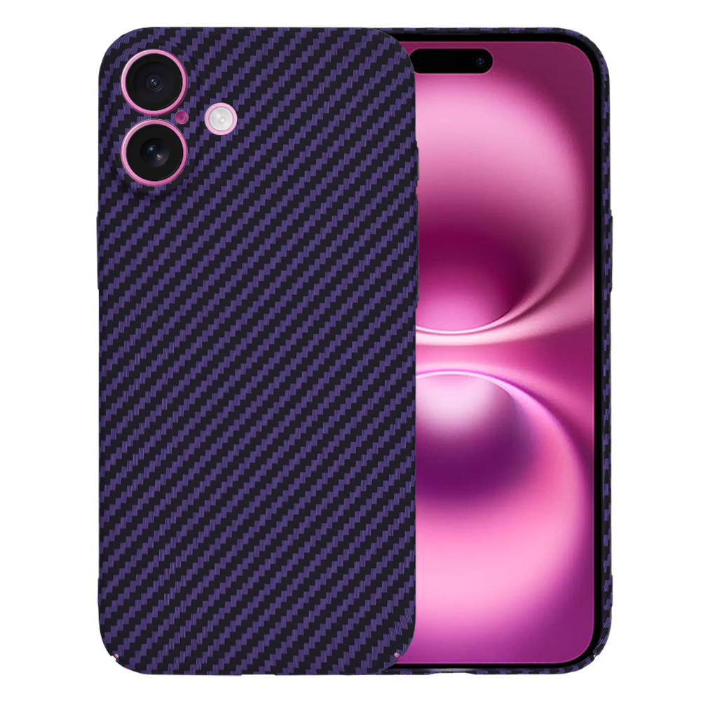 Techsuit Carbonite FiberShell iPhone 16 Plus fialový