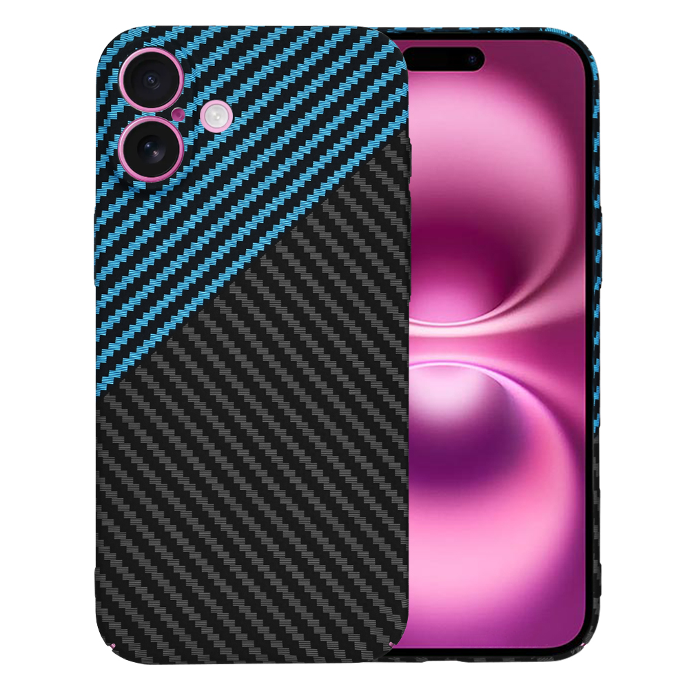 Techsuit Carbonite FiberShell iPhone 16 Plus Blue Pulse