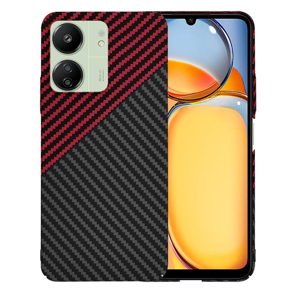 Techsuit Carbonite Xiaomi Redmi 13C Poco C65 Red Vortex