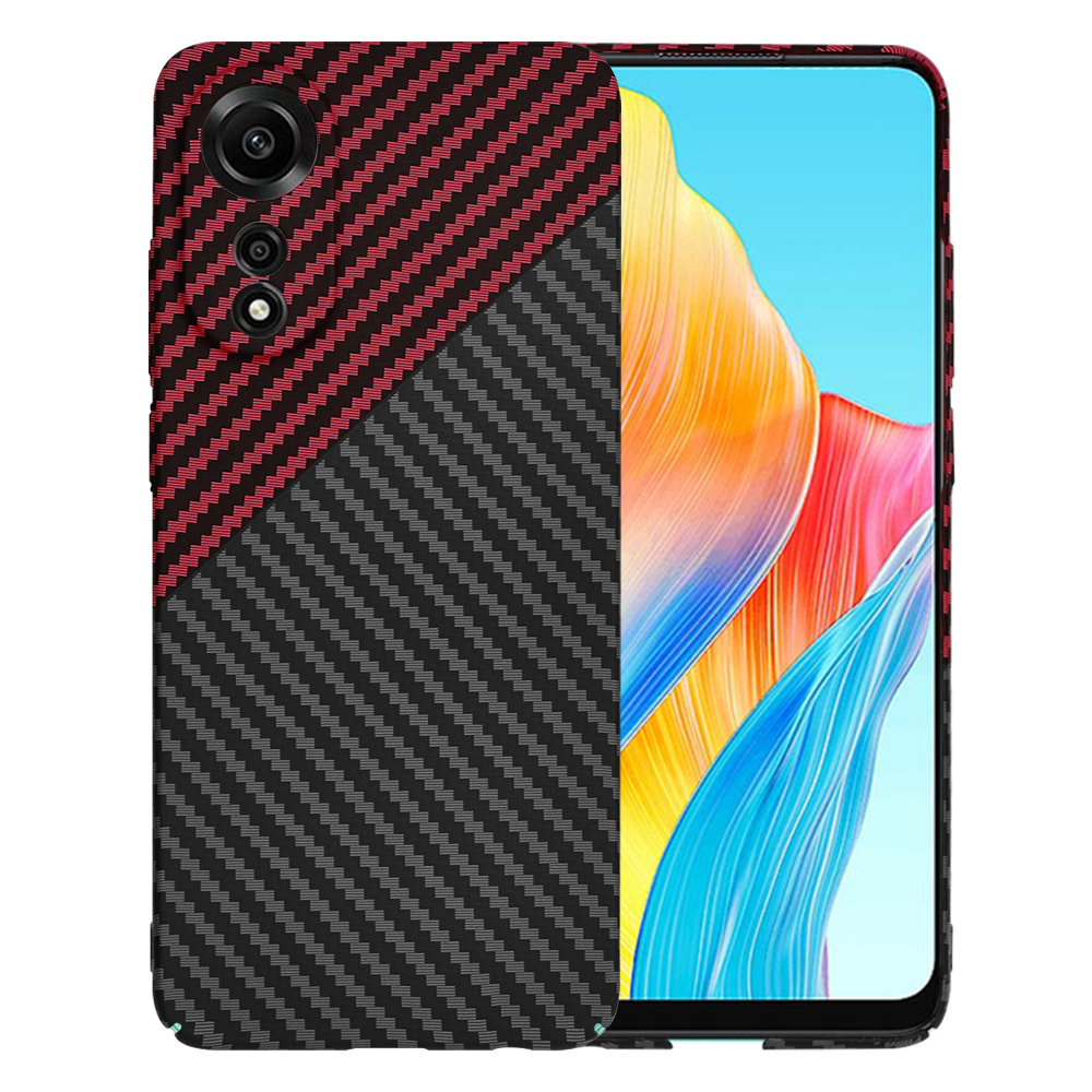 Obal Techsuit Carbonite FiberShell Oppo A78 4G Red Vortex