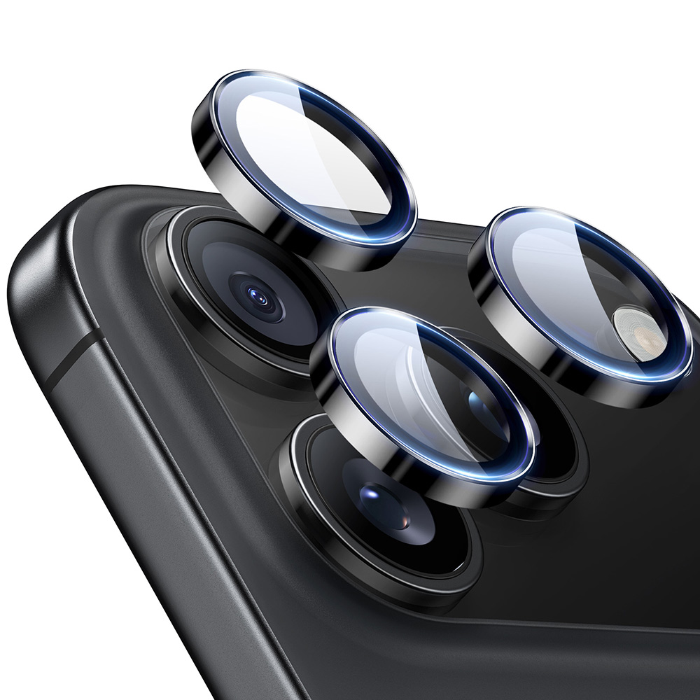 ESR Armorite ochranné kryty na čočky fotoaparátu iPhone 14 Pro/14 Pro Max/15 Pro/15 Pro Max/16 Pro/16 Pro Max/17 Pro/17 Pro Max černé