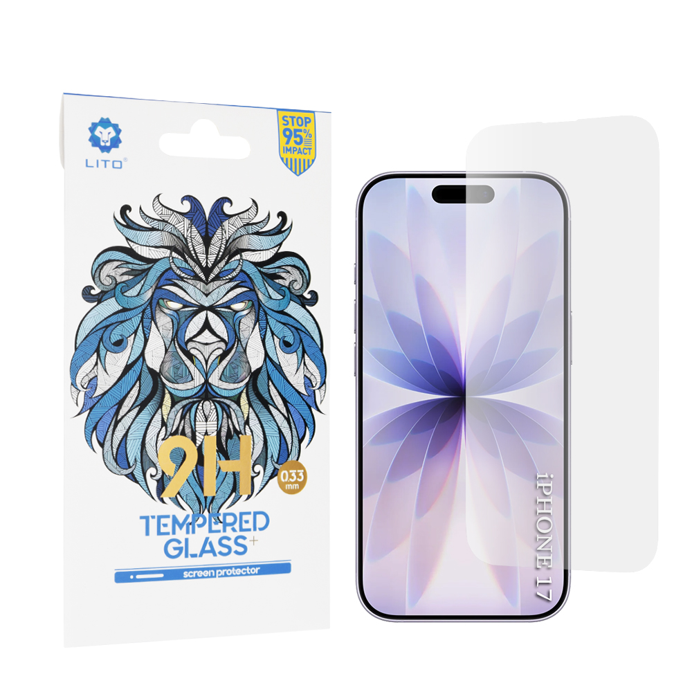 Ochranné sklo Lito 2.5D Classic pro iPhone 17-17 Pro-16 Pro-18 Pro čiré