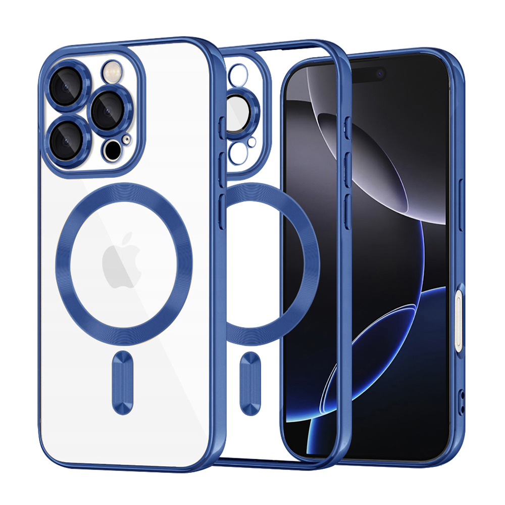 Techsuit Luxury Crystal MagSafe pro iPhone 16 Pro Max v tmavě modré