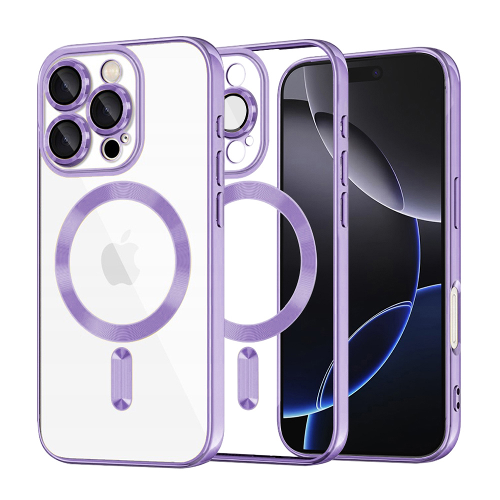 Techsuit Luxury Crystal MagSafe pro iPhone 16 Pro Max světle fialová