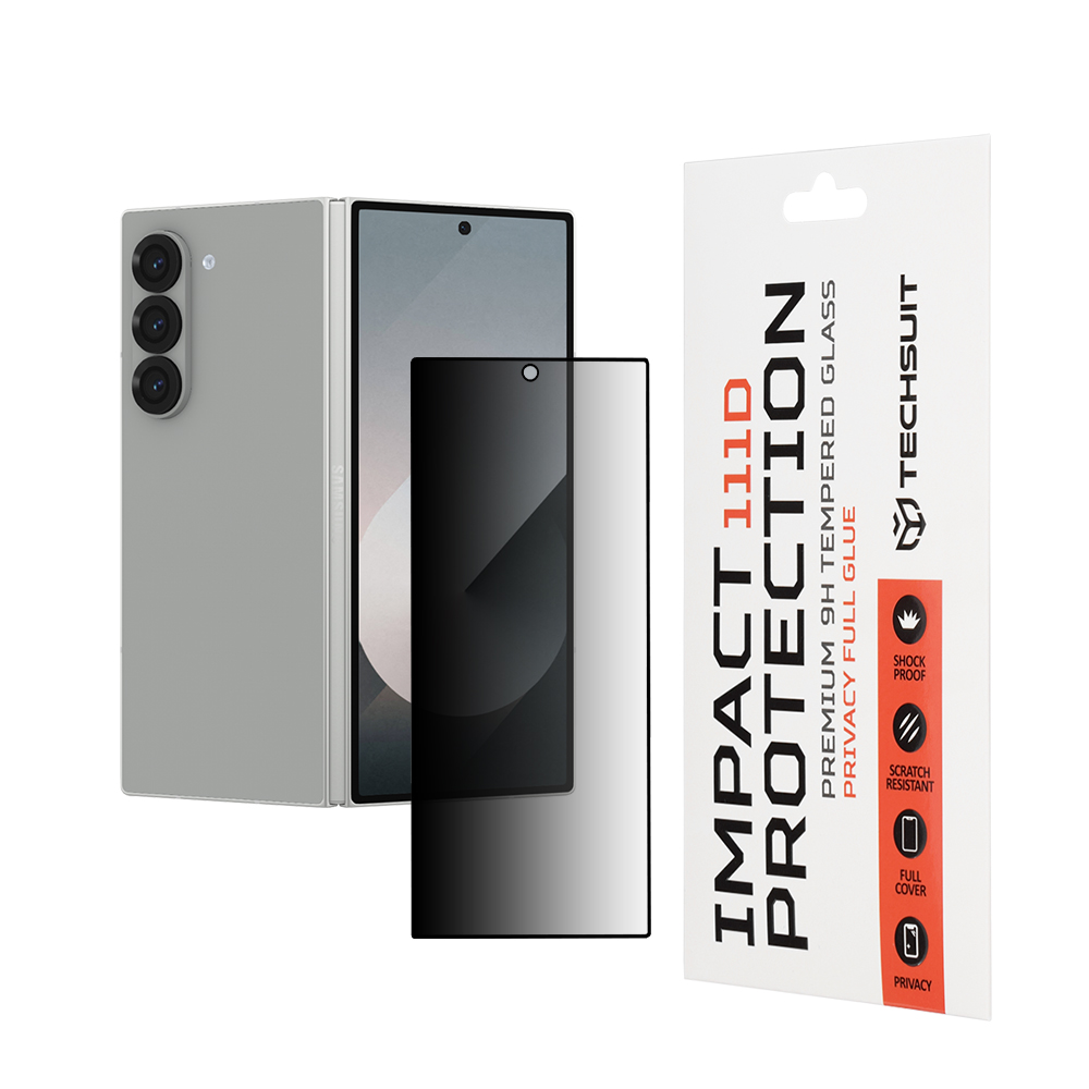 Ochranné sklo Privacy Full Glue na vnější displej Samsung Galaxy Z Fold6 černé