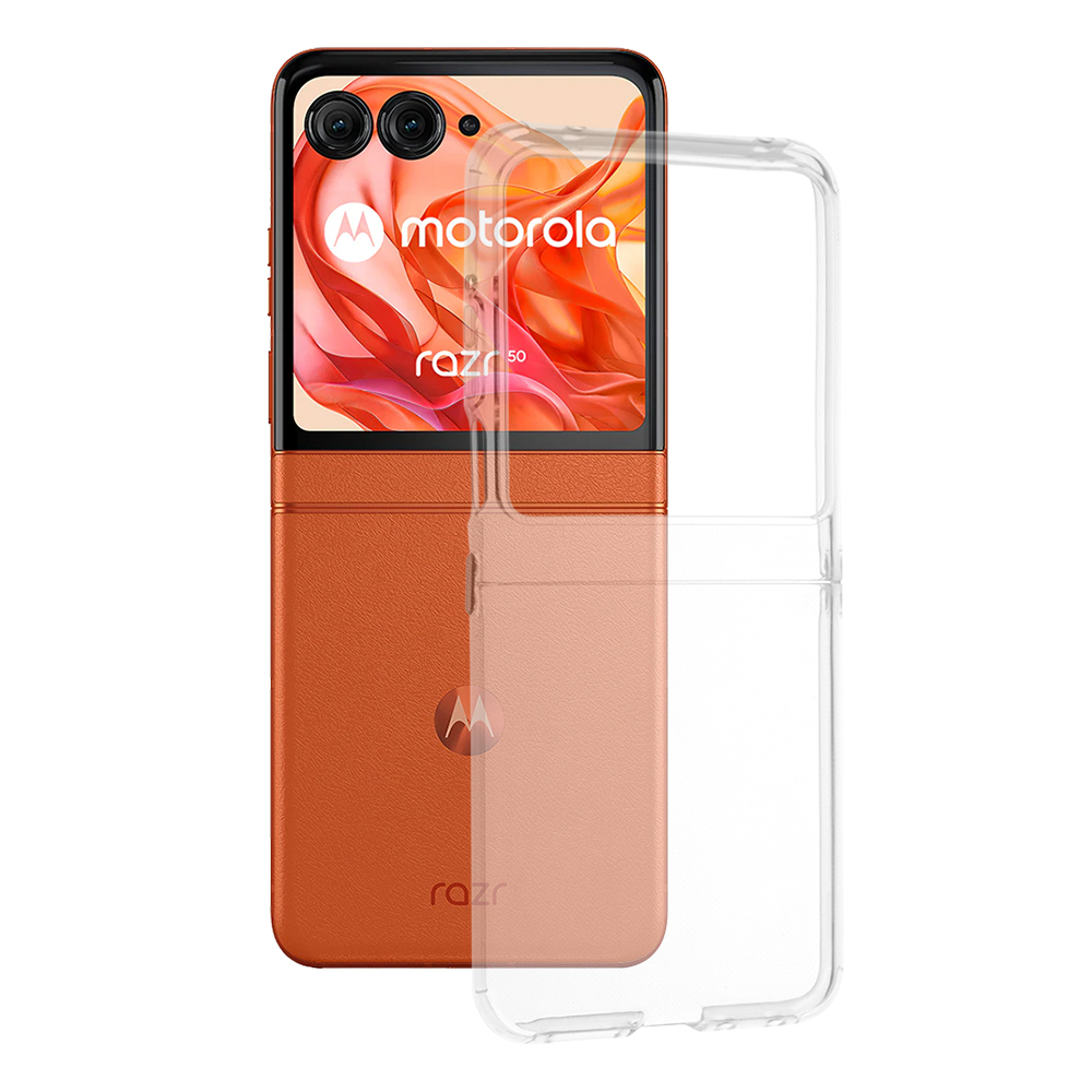 Techsuit silikonové pouzdro Motorola Razr 50 Razr 60 průhledné