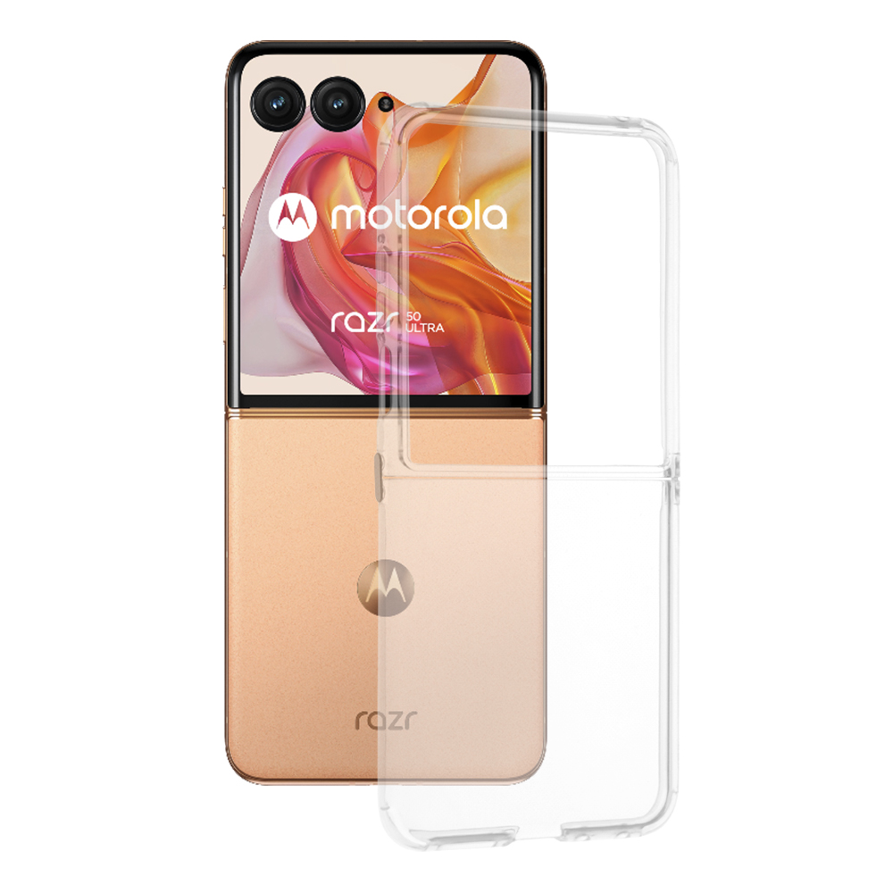 Techsuit silikonové pouzdro Motorola Razr 50 Ultra průhledné