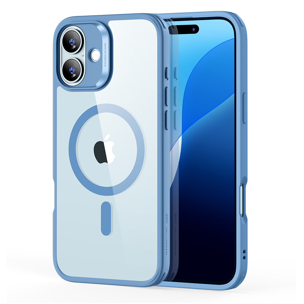 ESR Classic Hybrid HaloLock pro iPhone 16 průhledná modrá