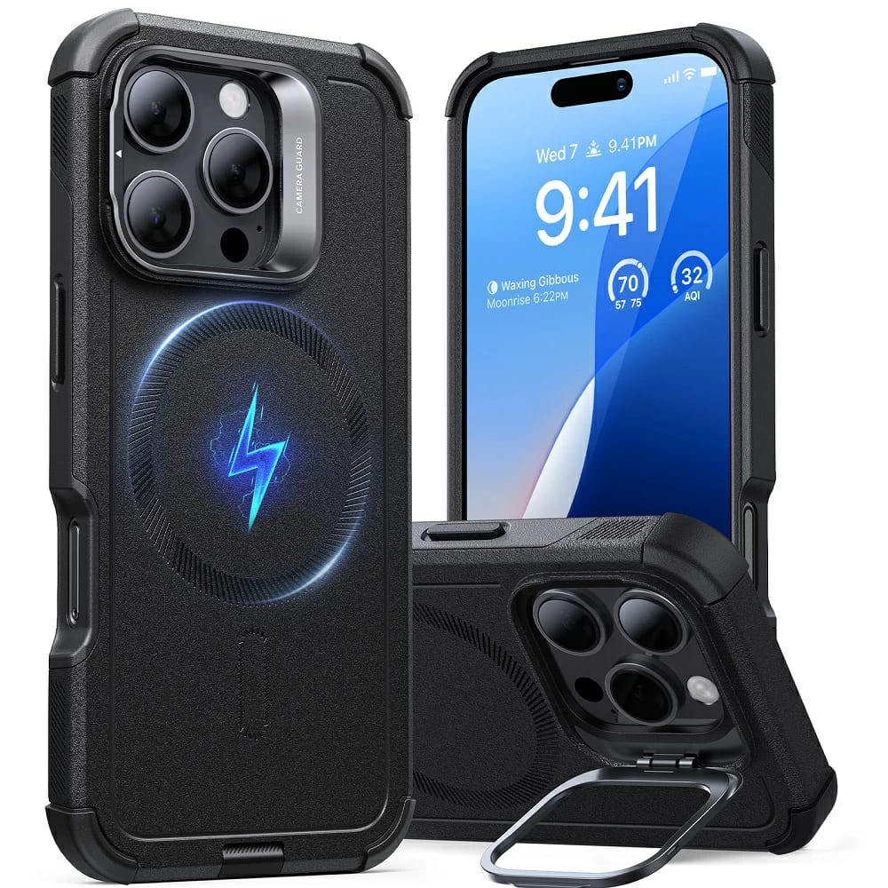 ESR Cyber Armor Kickstand pro iPhone 16 Pro Max černý