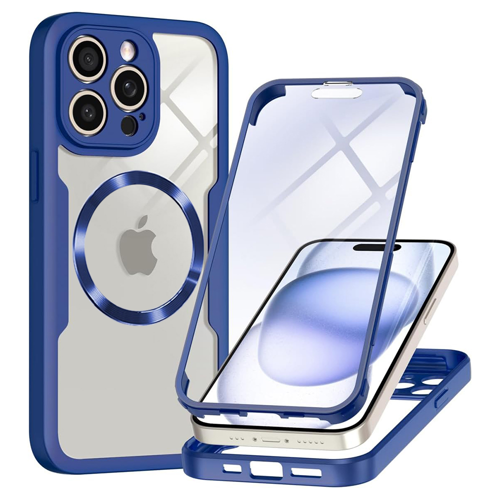 Techsuit ColorVerse 360 MagSafe Series s ochranou displeje iPhone 14 Pro Max modrá