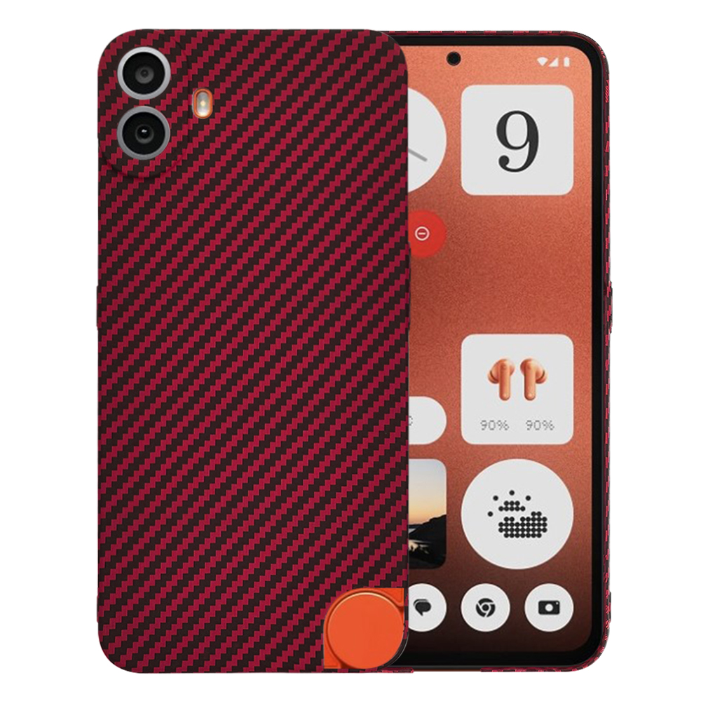Telefon Nothing CMF 1 červený Techsuit Carbonite FiberShell