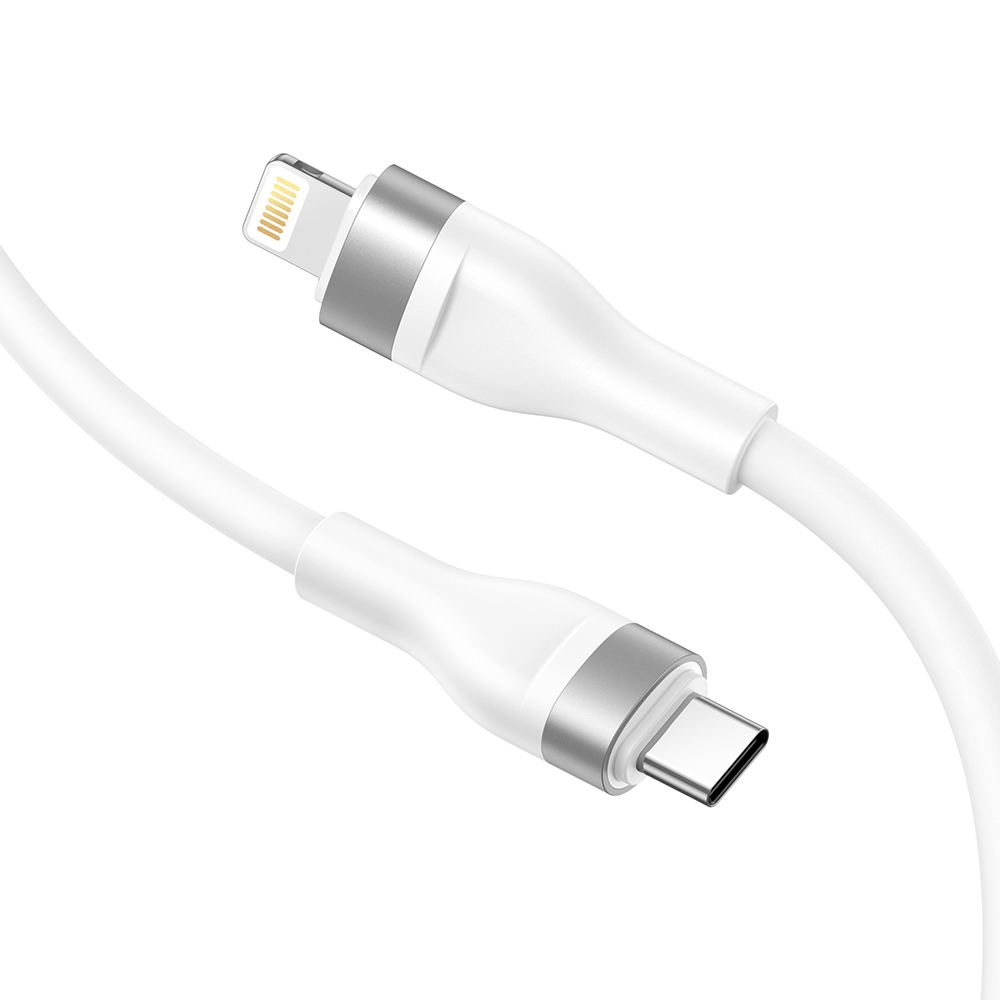 Lito Datový kabel LD02CL Type-C na Lightning Rychlonabíjecí 30W 1.2m bílý