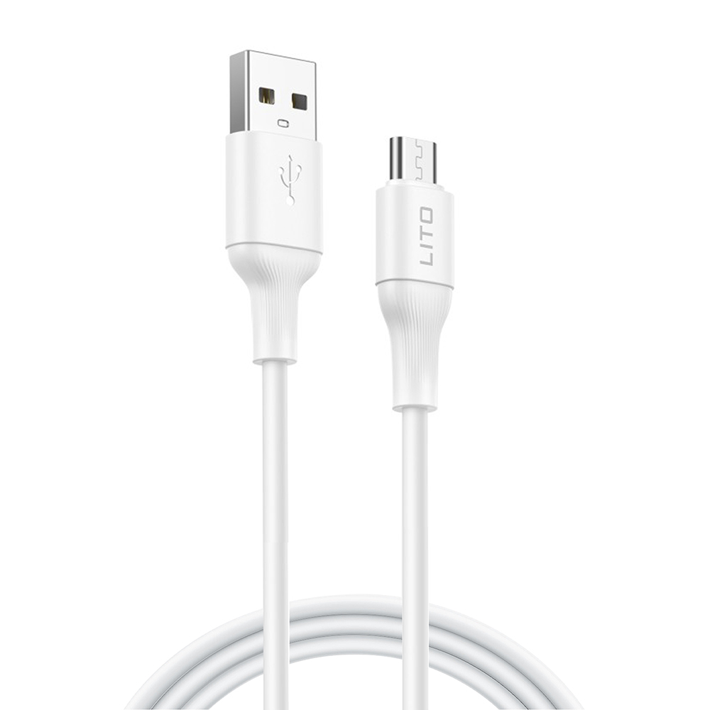 Lito Datový kabel LD06V USB na Micro-USB 2.4A PVC 1m bílý