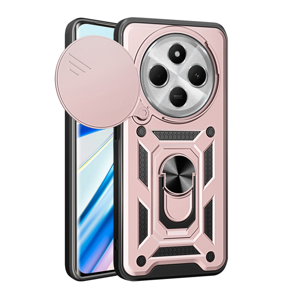 Techsuit CamShield Series pro Xiaomi Redmi 14C Poco C75 růžově zlatá