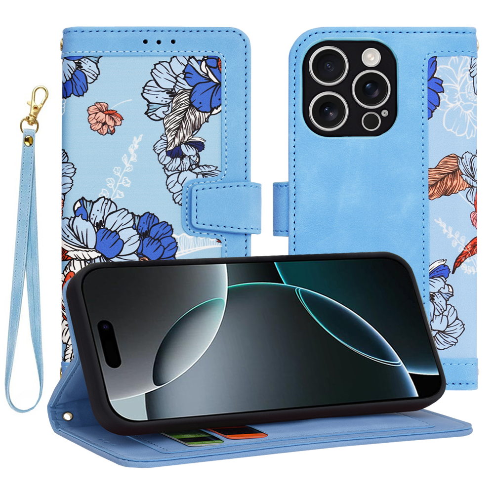 Techsuit FlipCraft iPhone 16 Pro v zářivě modré barvě