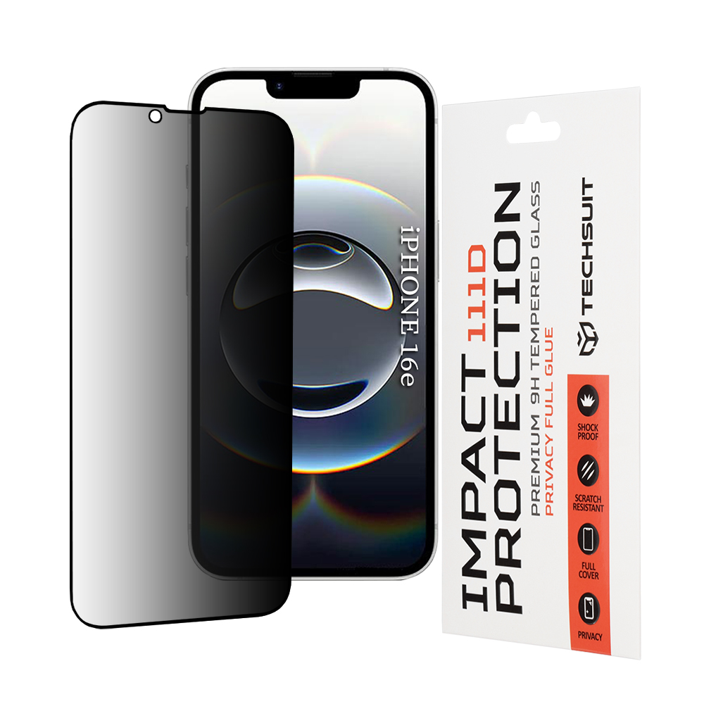 Ochranné sklo Techsuit 111D Privacy Full Glue iPhone 16 Pro černé