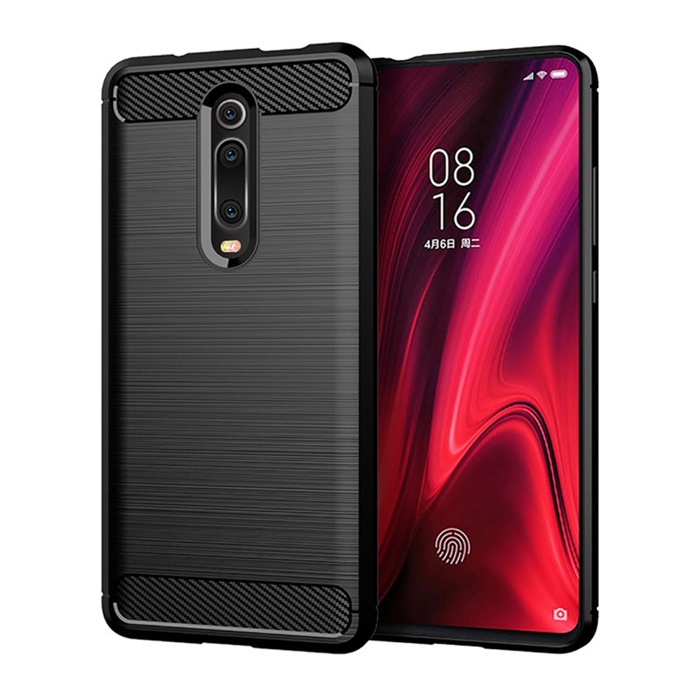 Techsuit Carbon Silicone pro Xiaomi Mi 9T Mi 9T Pro Redmi K20 Redmi K20 Pro černá