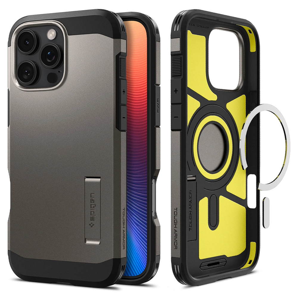 Spigen Tough Armor MagSafe pro iPhone 16 Pro Max v barvě gunmetal