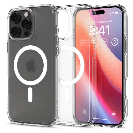 Spigen Ultra Hybrid MagSafe pro iPhone 16 Pro v mrazivě čiré barvě