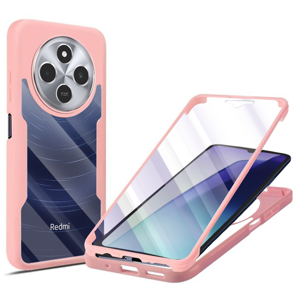 Techsuit ColorVerse 360 Series + Ochranné sklo Xiaomi Redmi 14C / Poco C75 Růžová