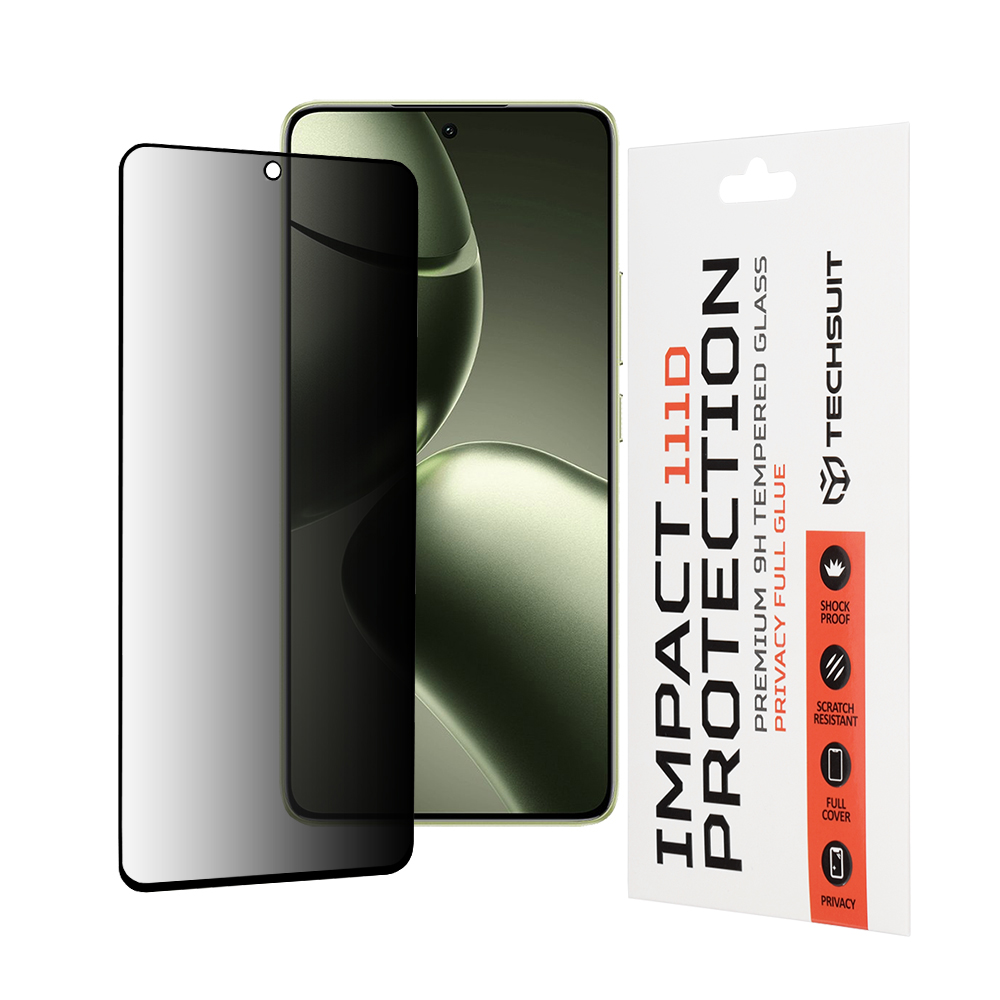 Ochranné sklo Techsuit 111D Privacy Full Glue pro Xiaomi 14T 14T Pro černé