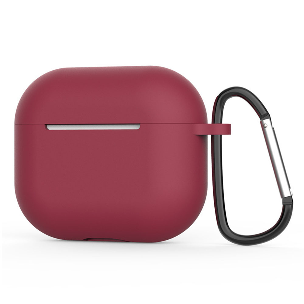 Techsuit silikonové pouzdro pro AirPods 4 hladký ultratenký materiál bordó