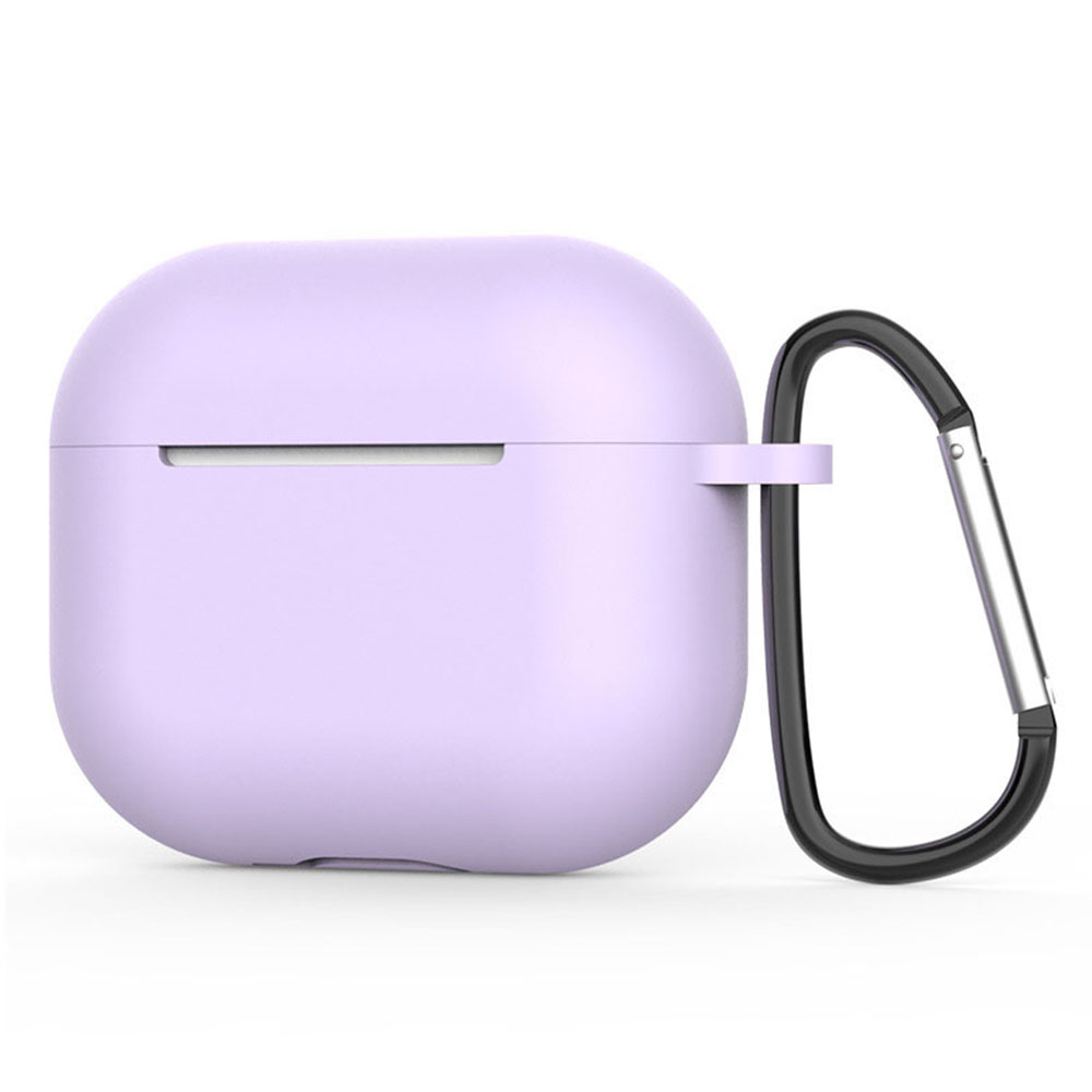 Techsuit silikonové pouzdro pro AirPods 4 hladký ultratenký materiál fialová