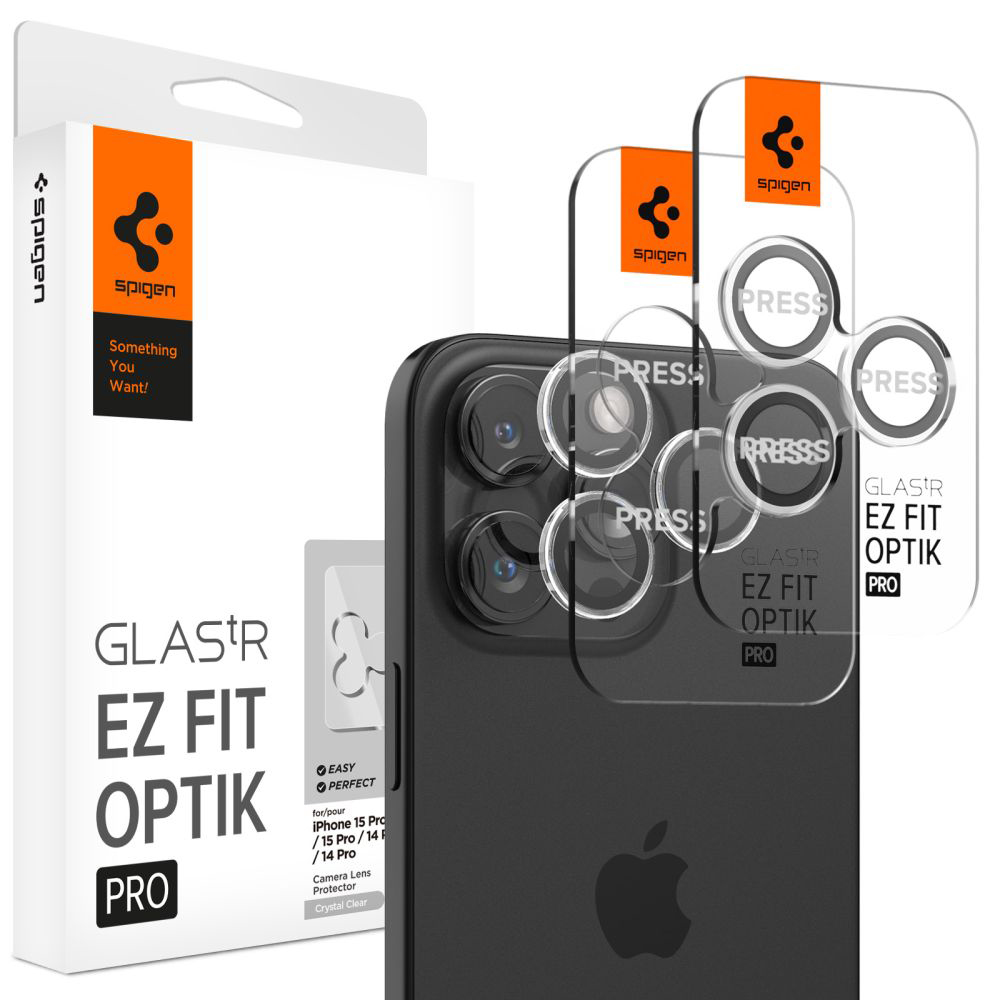 Spigen Optik.tR EZ Fit Pro sklo na kameru iPhone 14 Pro/Pro Max 2 ks čiré