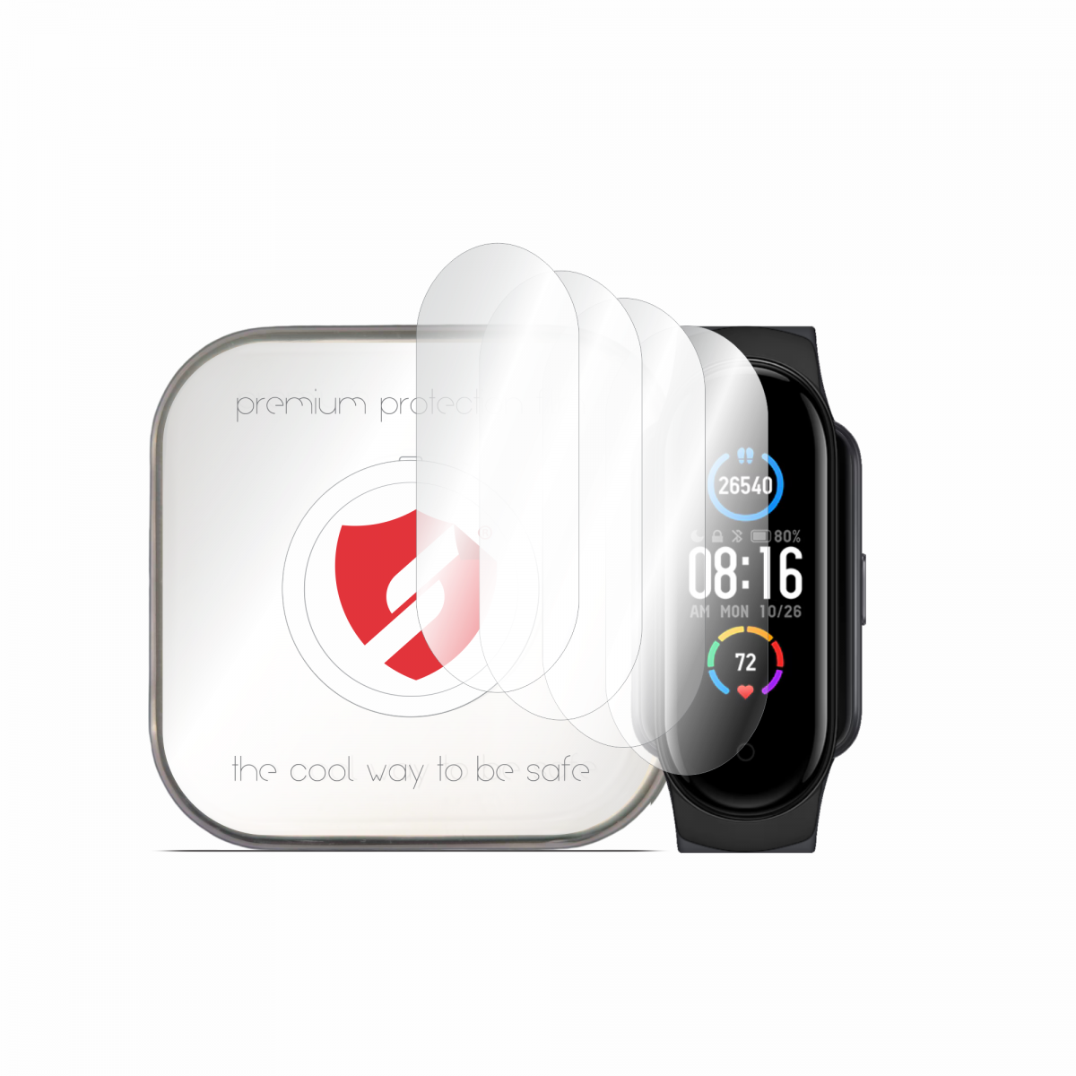 Ochrana displeje Premium Classic 4 ks Xiaomi Mi Band 5/6/6 NFC/Amazfit Band 5 čirá