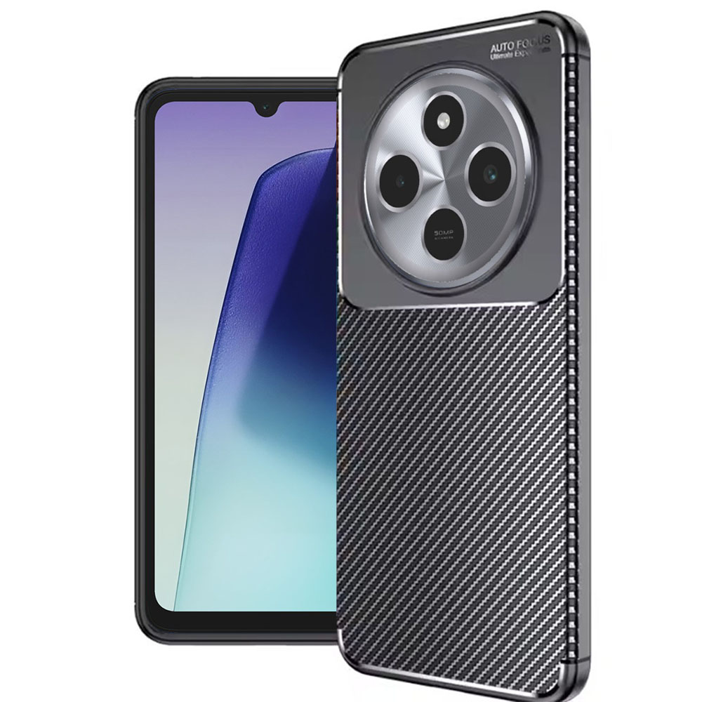 Pouzdro Techsuit CarbonFiber pro Xiaomi Redmi 14C Poco C75 černé