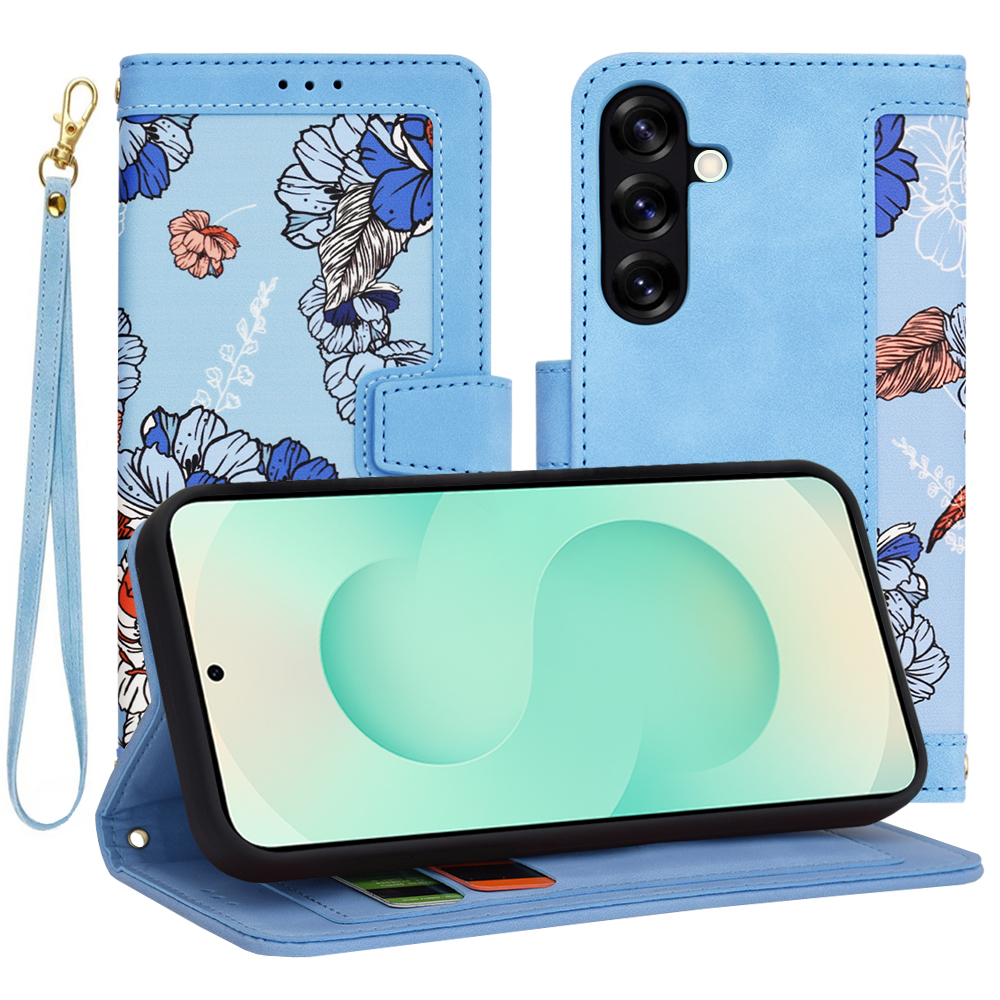 Pouzdro Techsuit FlipCraft pro Samsung Galaxy S25 Plus v modré barvě