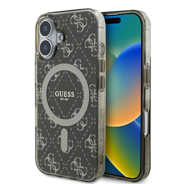 Guess IML 4G Background MagSafe GUHMP16SH4DTEW iPhone 16 hnědý