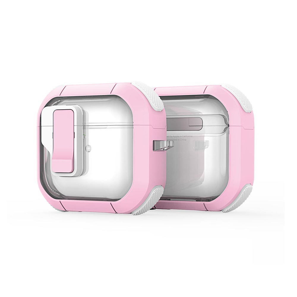 Pouzdro Dux Ducis PECN Series pro Apple AirPods 4 růžová bílá