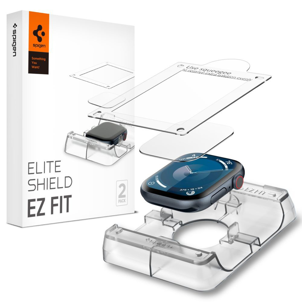 Spigen Elite Shield EZ Fit (2 balení) Apple Watch 10/11 46mm Čirá