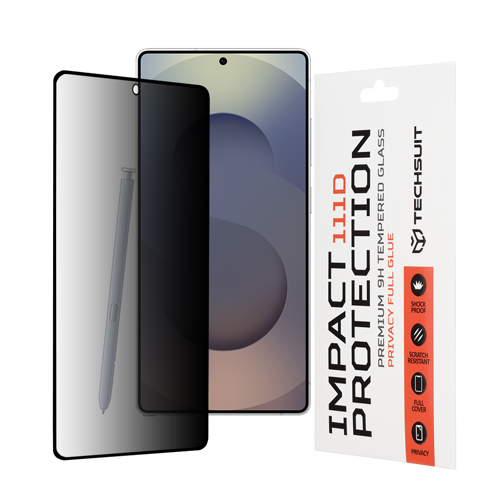 Ochranné sklo Techsuit 111D Privacy Full Glue pro Samsung Galaxy S25 Ultra černé
