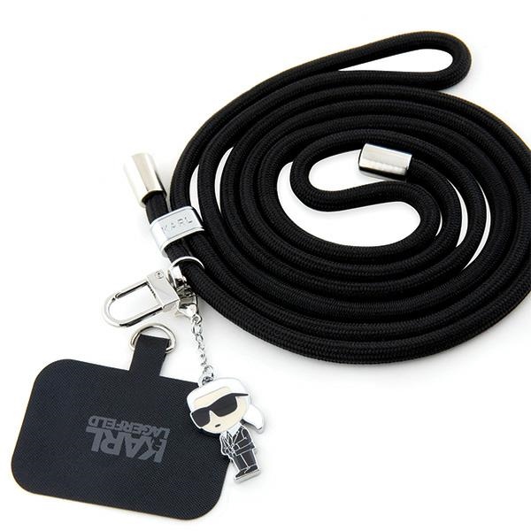 Karl Lagerfeld Crossbody Cord KLUCNMSCKIK Universal Nylon 150cm Ikonik černá