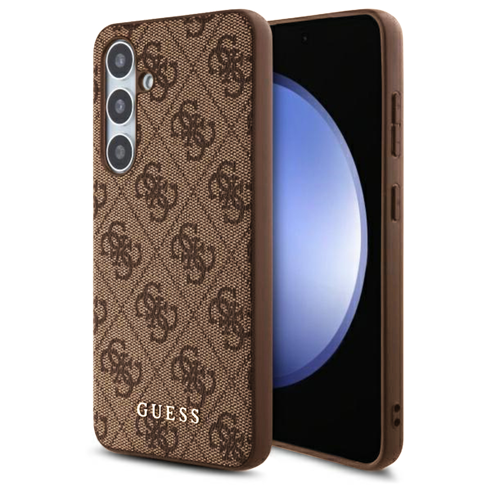 Guess Hardcase 4G Classic pro Samsung Galaxy S24 FE hnědý