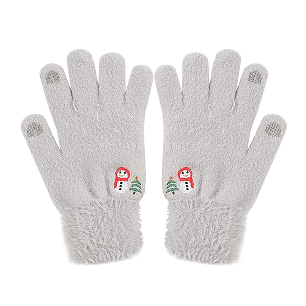 Rukavice Techsuit ST0011 z norkové kožešiny velikost 21 cm šedé