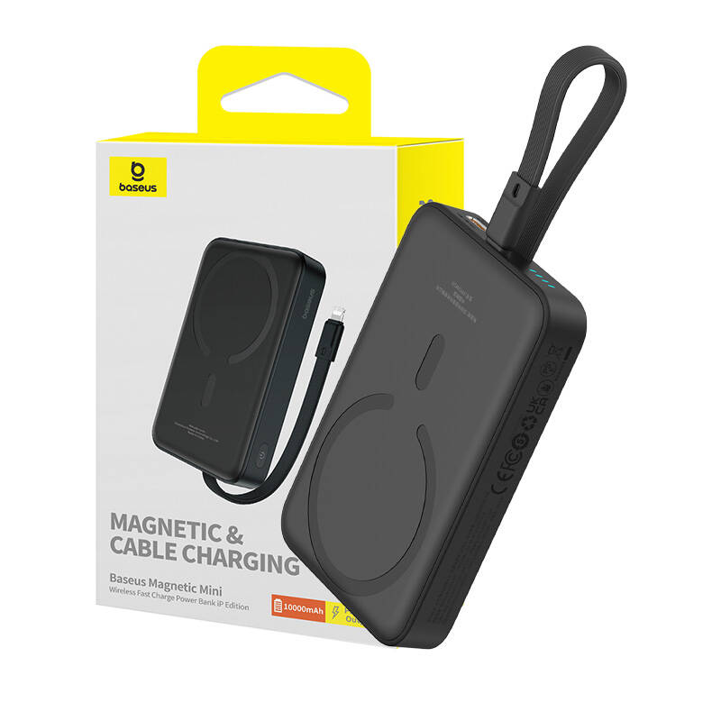 Baseus Power Bank Magnetic Mini MagSafe USB-C 10000mAh 20W černá