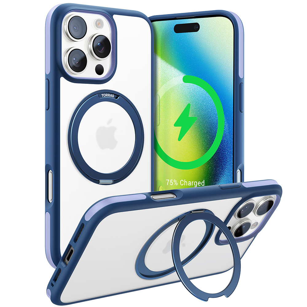 Torras Ostand R Fusion MagSafe Series iPhone 16 Pro námořnická modrá