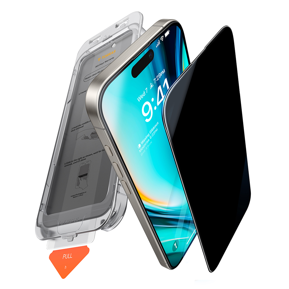 Torras GlassGo Install Master Privacy pro iPhone 16 černá