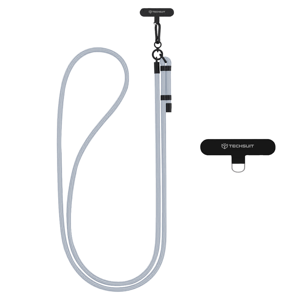Techsuit Rope Crossbody Strap RCS1-18 pro telefony karabina nylon šedý