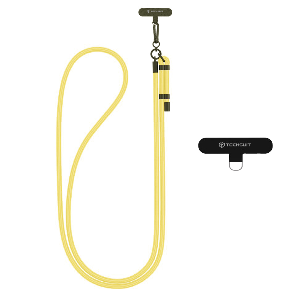 Techsuit Rope Crossbody Strap RCS1-75 pro telefony karabina nylon žlutá