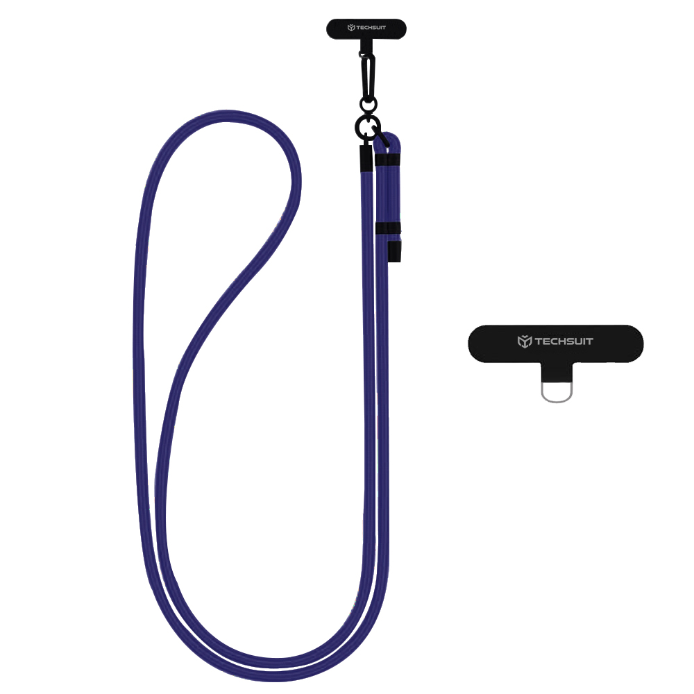 Techsuit Rope Crossbody Strap RCS1-78 pro telefony karabina nylon odolný nastavitelný tmavý vesmír