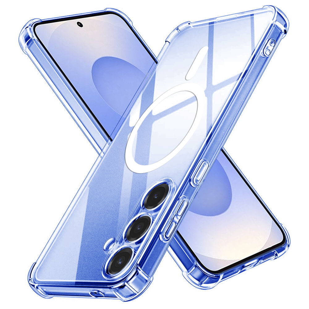 Techsuit Shockproof průhledný silikonový MagSafe pro Samsung Galaxy S25 průhledný