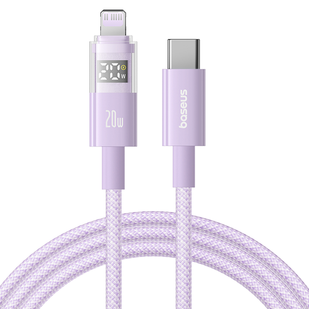 Baseus Data Cable Display 2 20W 1m Nebula fialová