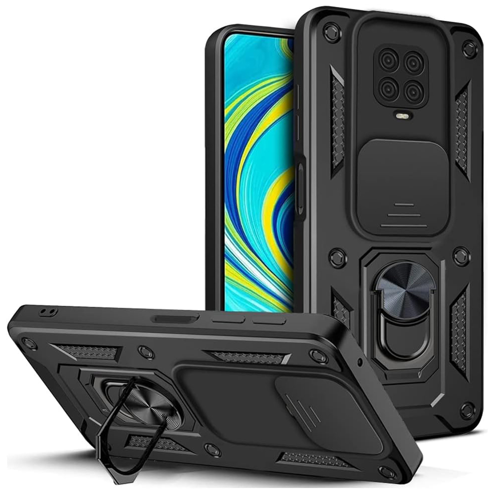 Techsuit CamShield Series pouzdro pro Xiaomi Redmi Note 9S/9 Pro/9 Pro Max černé
