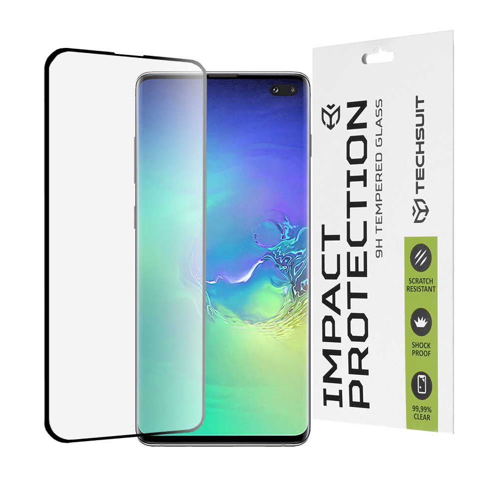 Ochranné sklo Techsuit 111D pro Samsung Galaxy S10 Plus černé