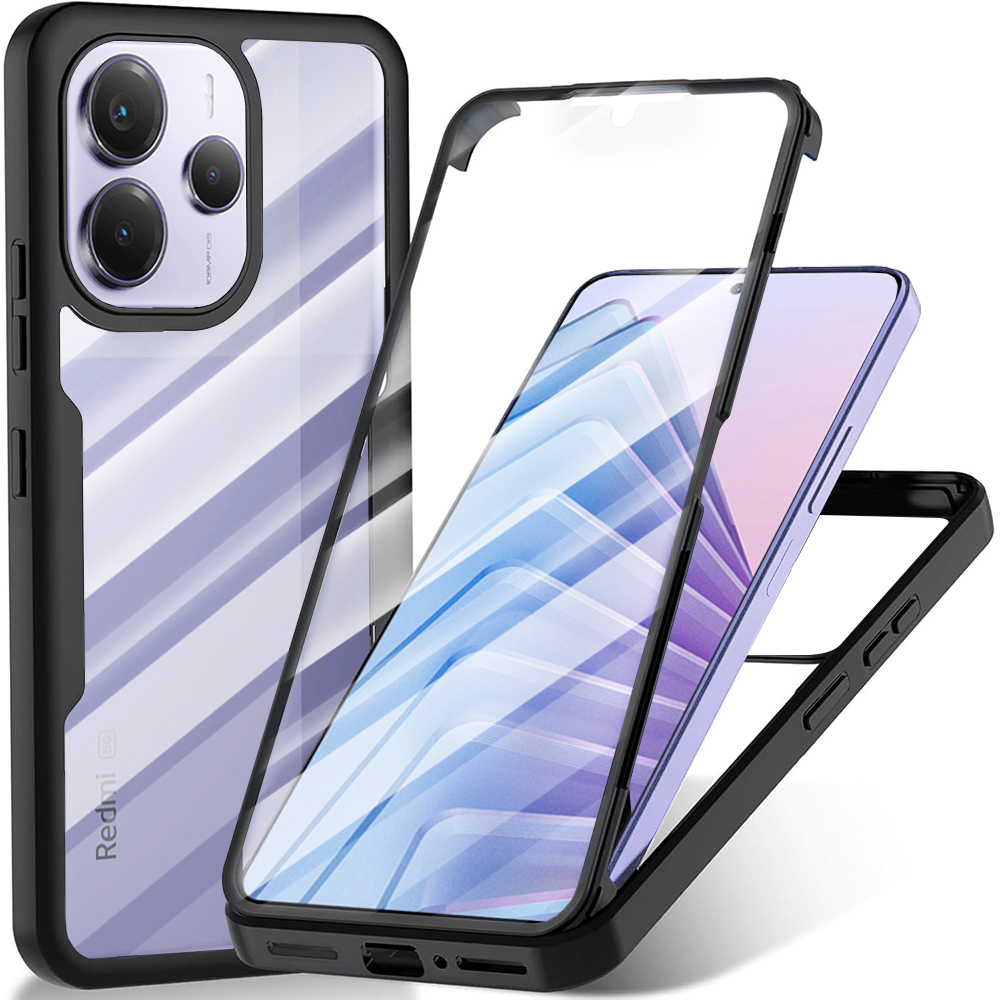 Techsuit ColorVerse 360 Series + Ochranné sklo Xiaomi Redmi Note 14 5G Černá