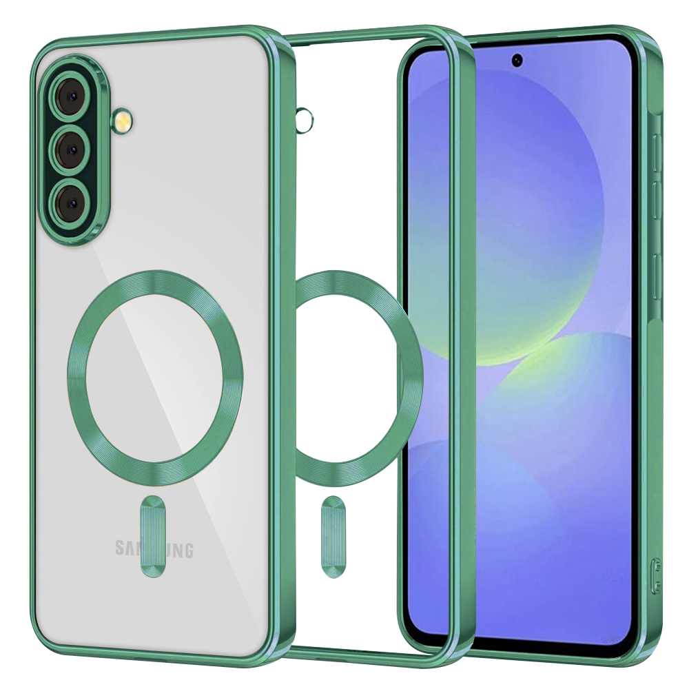 Techsuit Luxury Crystal MagSafe pro Samsung Galaxy A36 5G A56 5G světle zelená